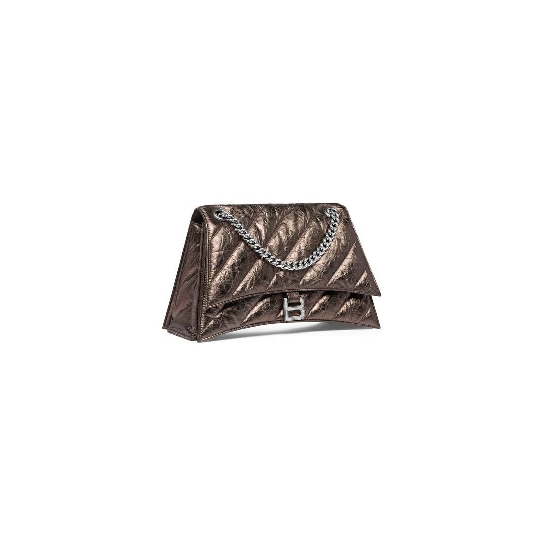 Balenciaga Crush Medium Chain Bag Metallized Quilted Bronze Size ONE SIZE - 2 Thumbnail