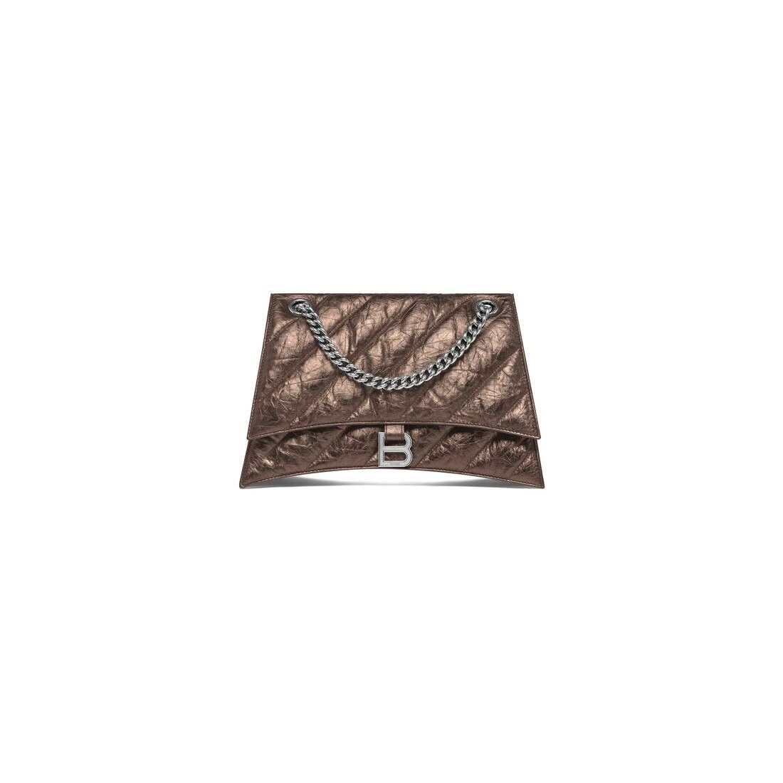 Balenciaga Crush Medium Chain Bag Metallized Quilted Bronze Size ONE SIZE - 5 Thumbnail