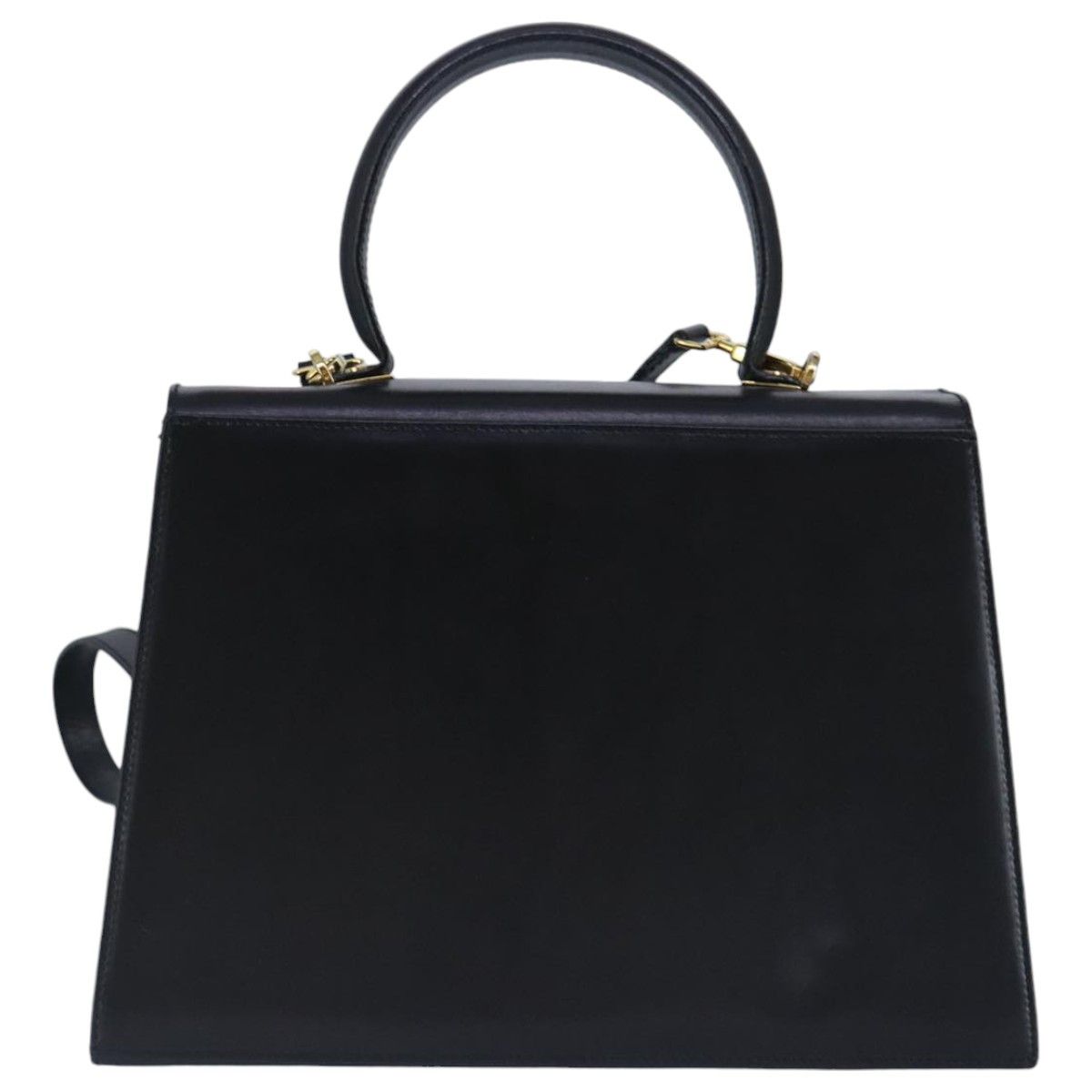 Salvatore Ferragamo Gancini Black Leather Handbag (Pre-Owned) Size ONE SIZE - 2 Thumbnail