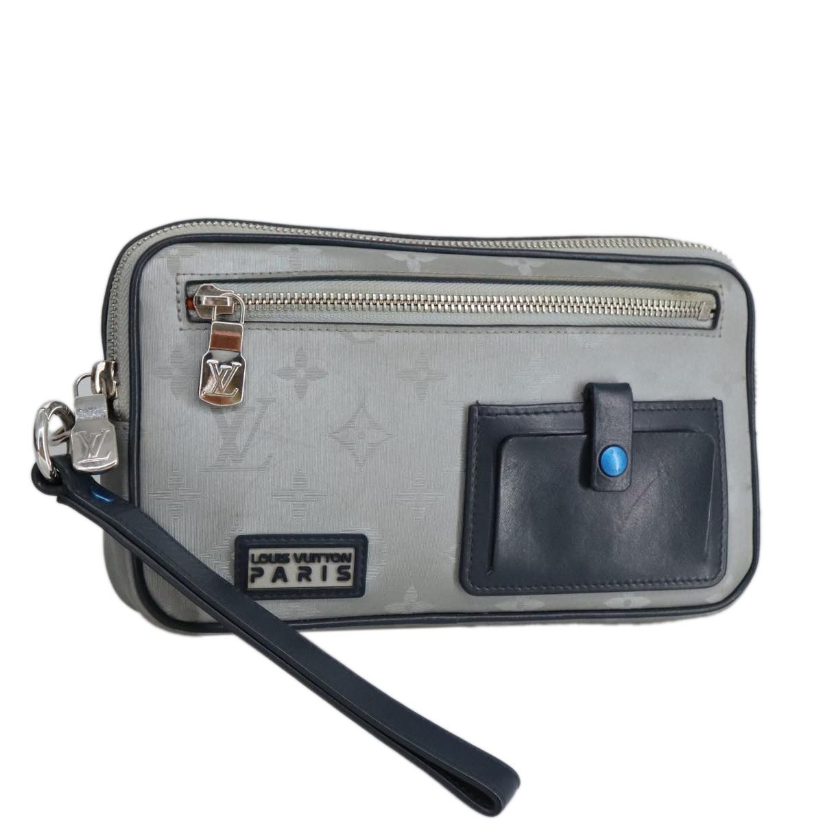 Louis Vuitton Satellite Silver Canvas Clutch Bag (Pre-Owned) Size ONE SIZE - 14 Thumbnail
