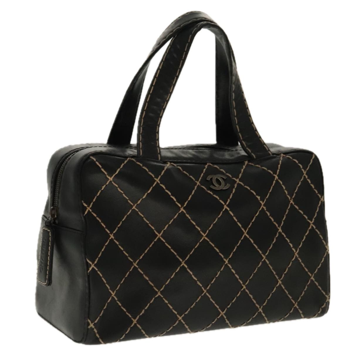 Chanel Black Leather Handbag (Pre-Owned) Size ONE SIZE - 16 Thumbnail