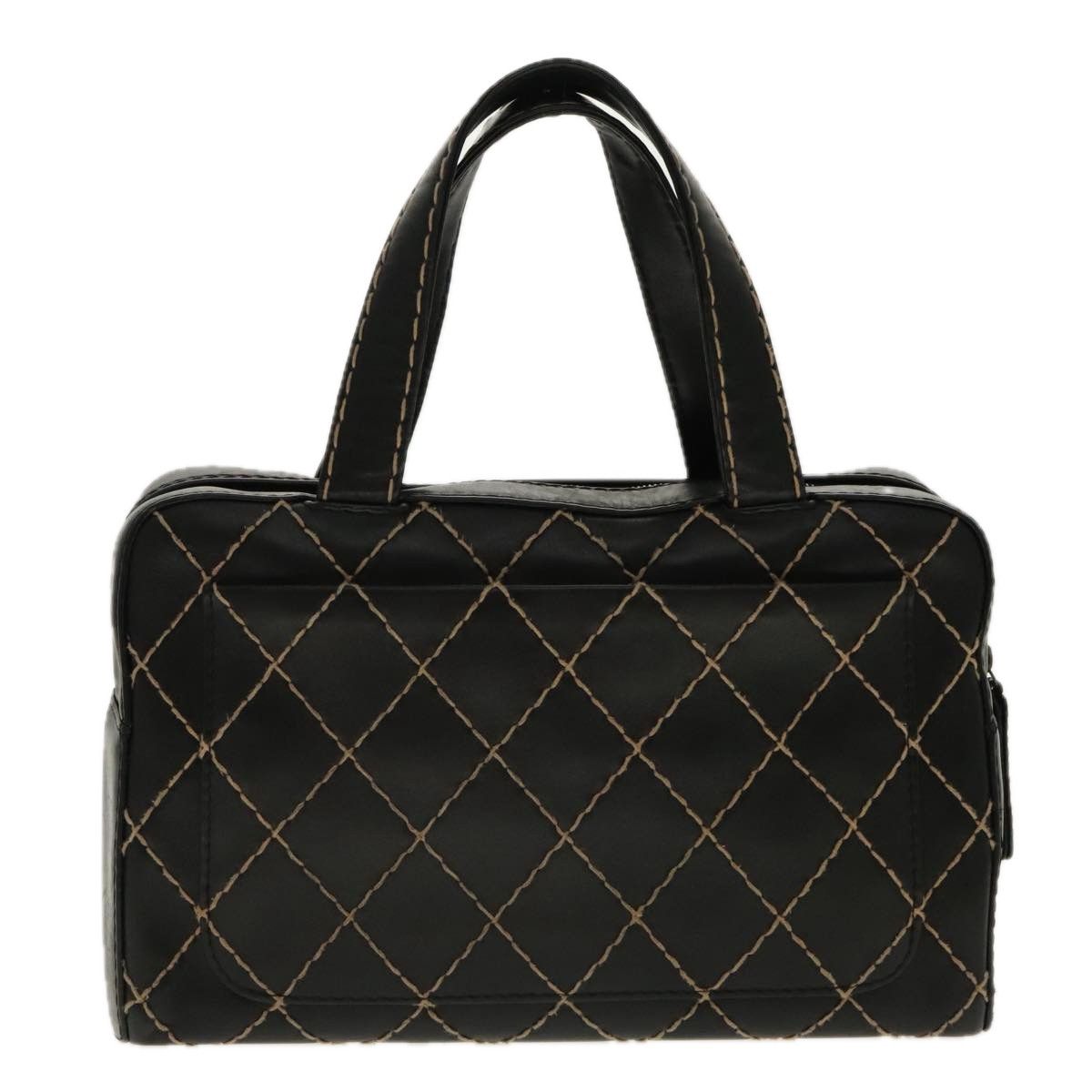 Chanel Black Leather Handbag (Pre-Owned) Size ONE SIZE - 2 Thumbnail