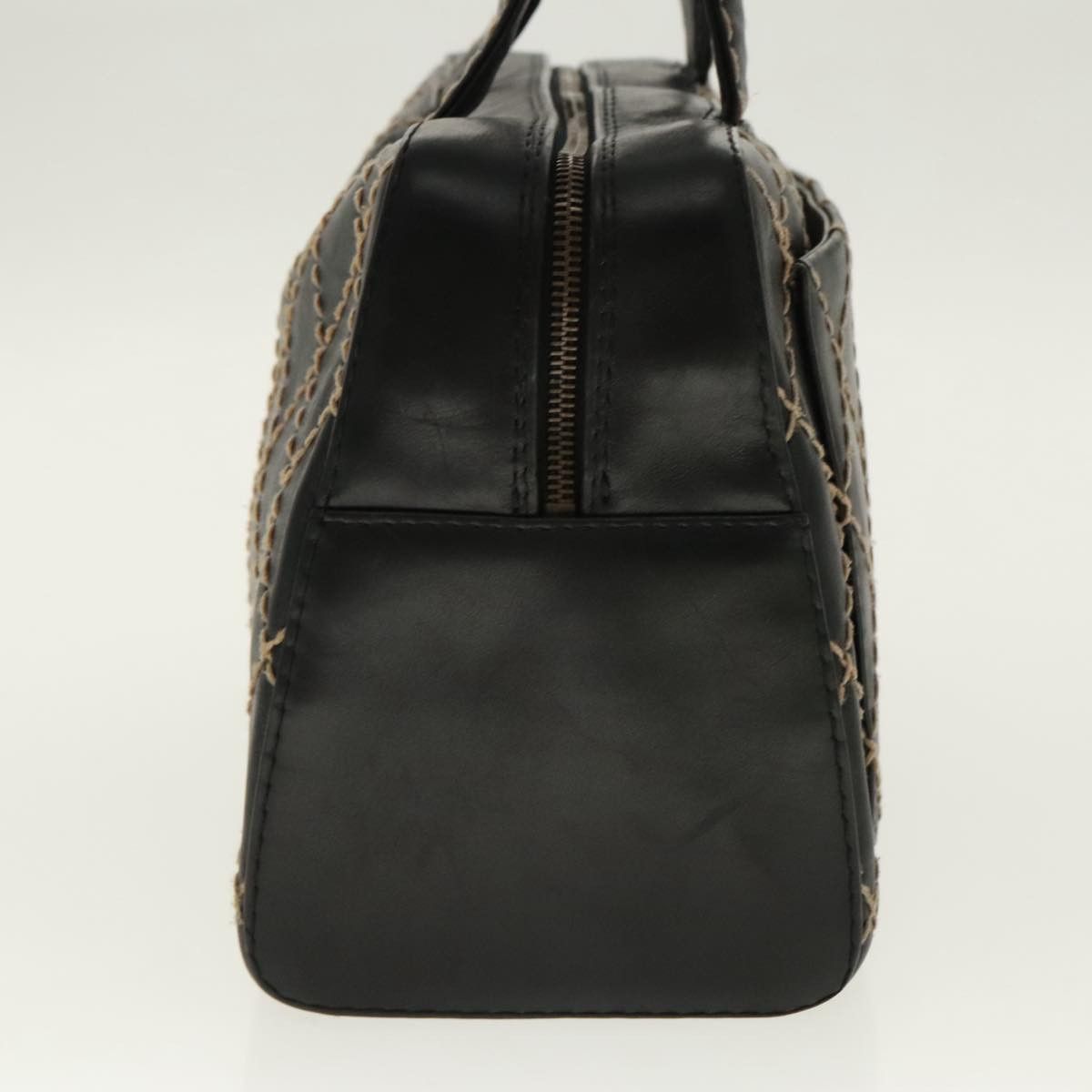 Chanel Black Leather Handbag (Pre-Owned) Size ONE SIZE - 3 Thumbnail