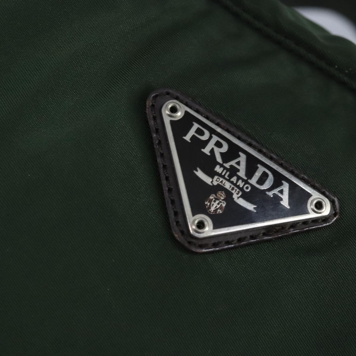 Prada Tessuto Green Synthetic Handbag (Pre-Owned) Size ONE SIZE - 18 Thumbnail