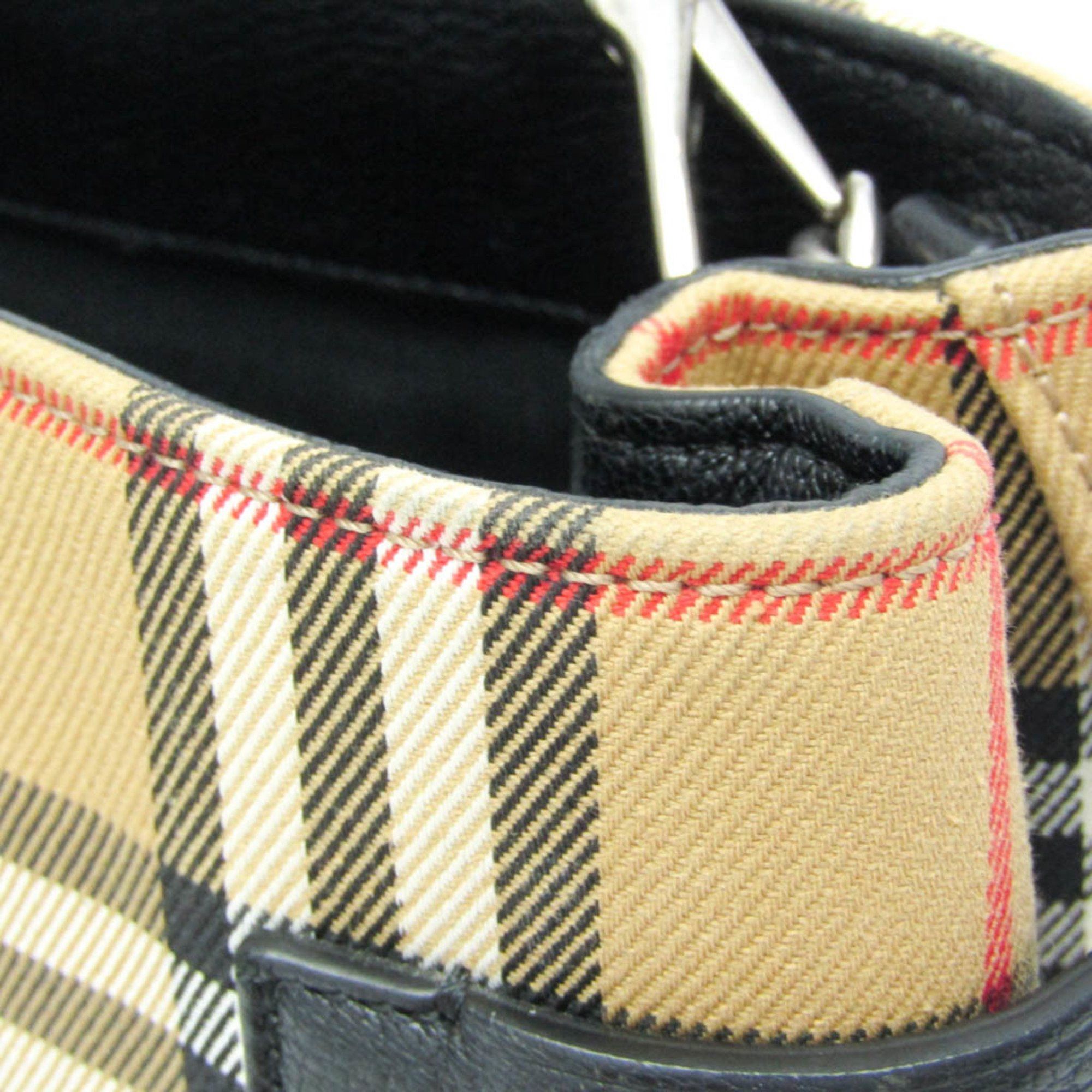 Burberry Nova Check Beige Canvas Tote Bag (Pre-Owned) Size ONE SIZE - 11 Thumbnail