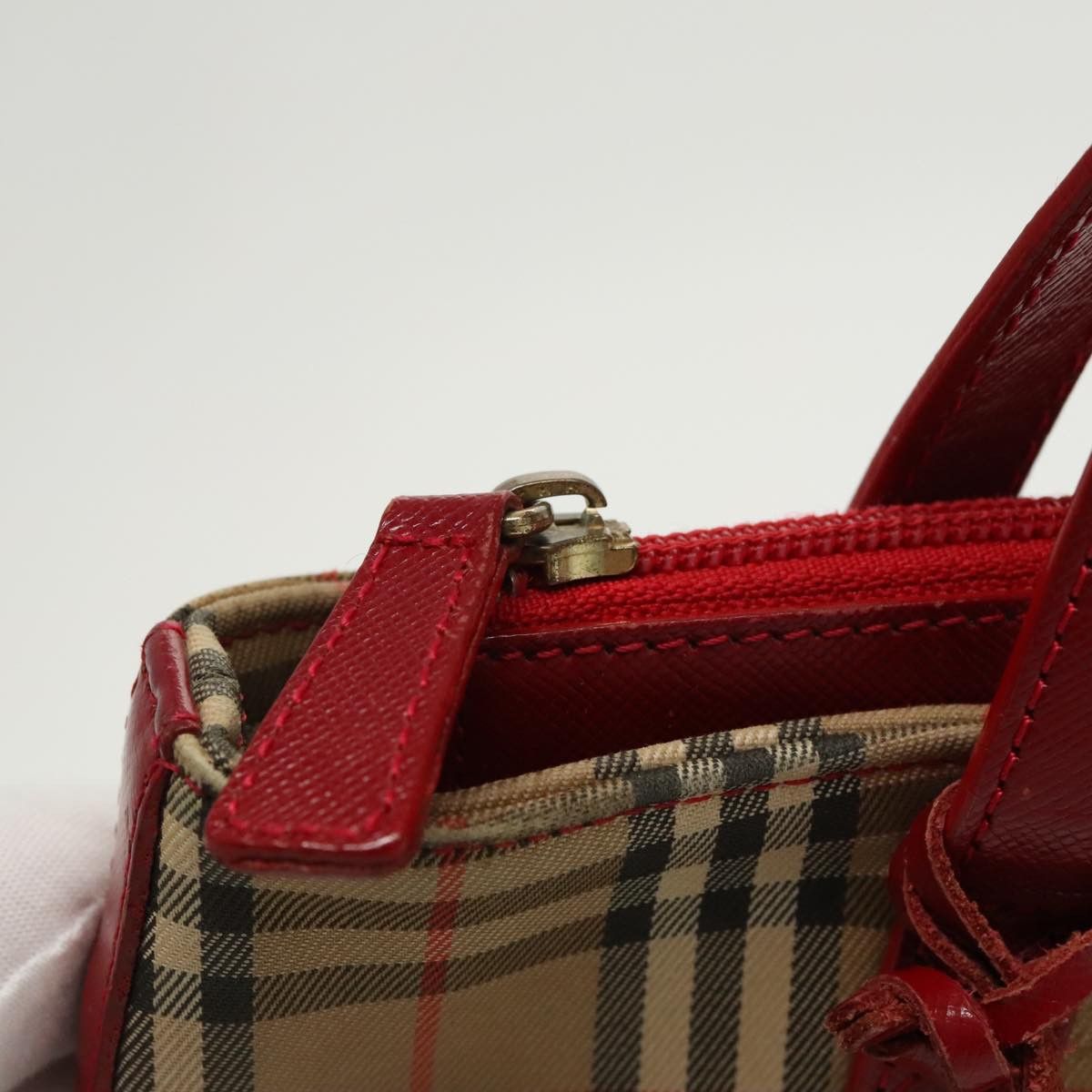 Burberry Nova Check Beige Canvas Handbag (Pre-Owned) Size ONE SIZE - 7 Thumbnail