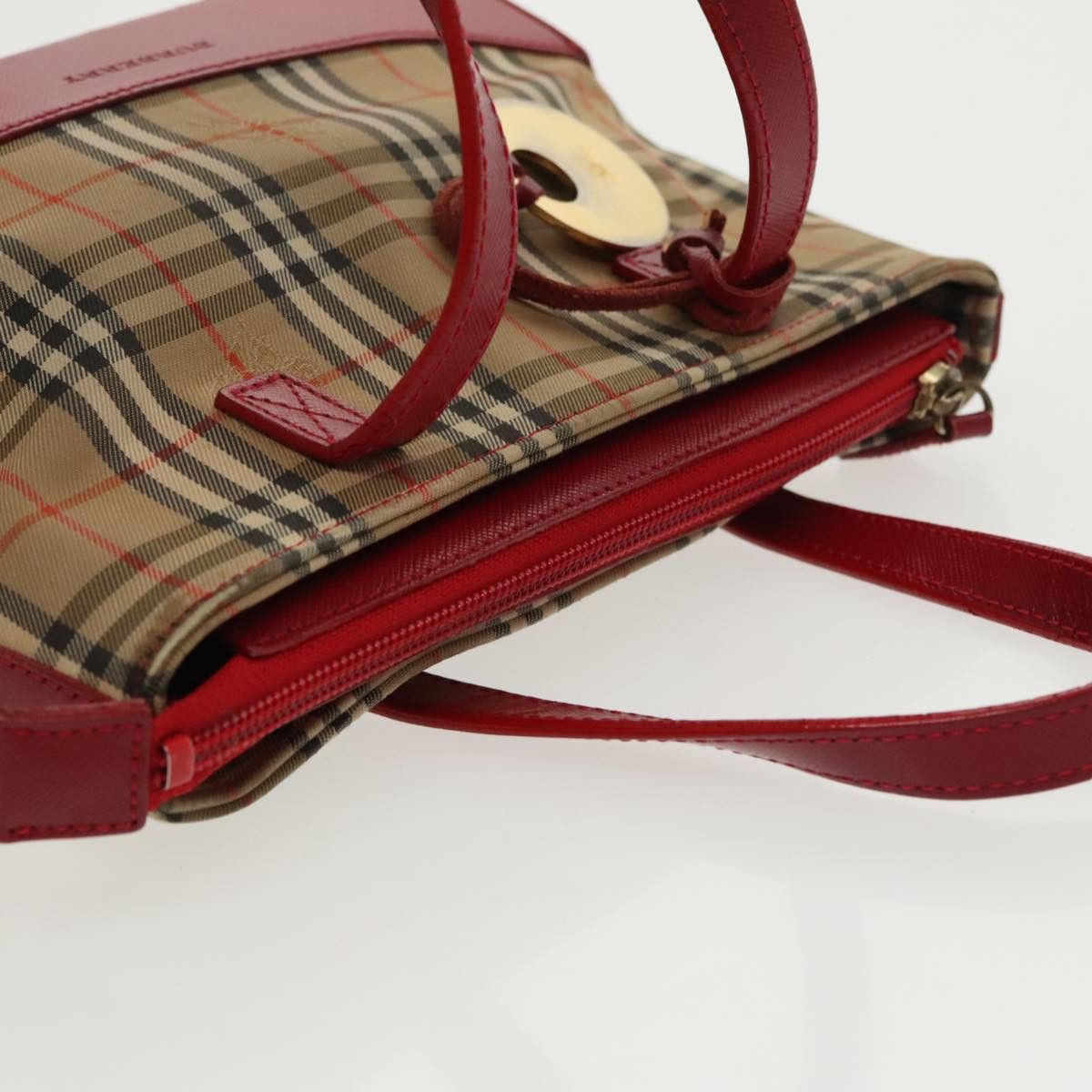 Burberry Nova Check Beige Canvas Handbag (Pre-Owned) Size ONE SIZE - 14 Thumbnail