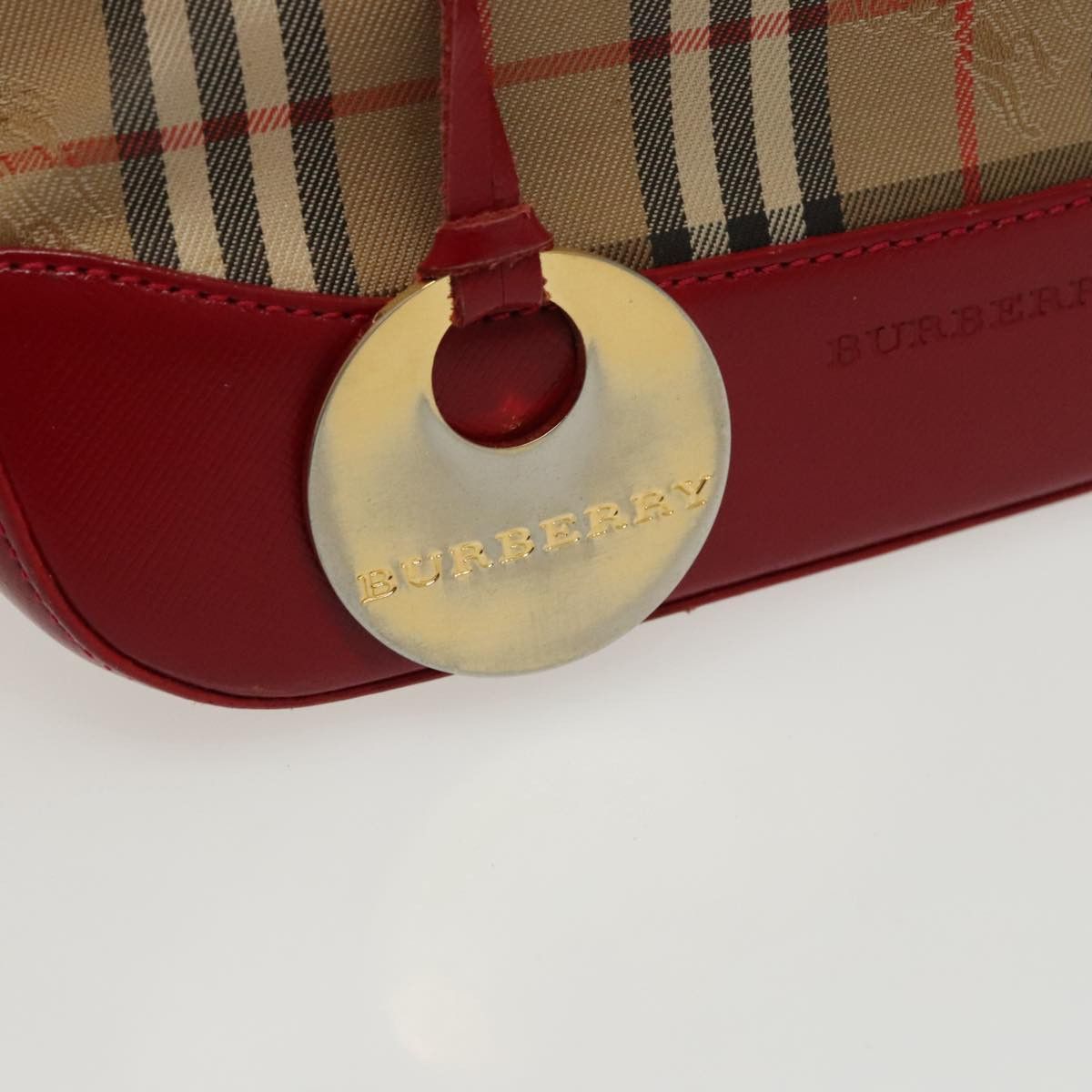 Burberry Nova Check Beige Canvas Handbag (Pre-Owned) Size ONE SIZE - 10 Thumbnail
