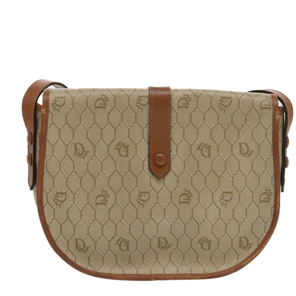 Dior Honeycomb Beige Canvas Shoulder Bag (Pre-Owned) Size ONE SIZE - 3 Thumbnail