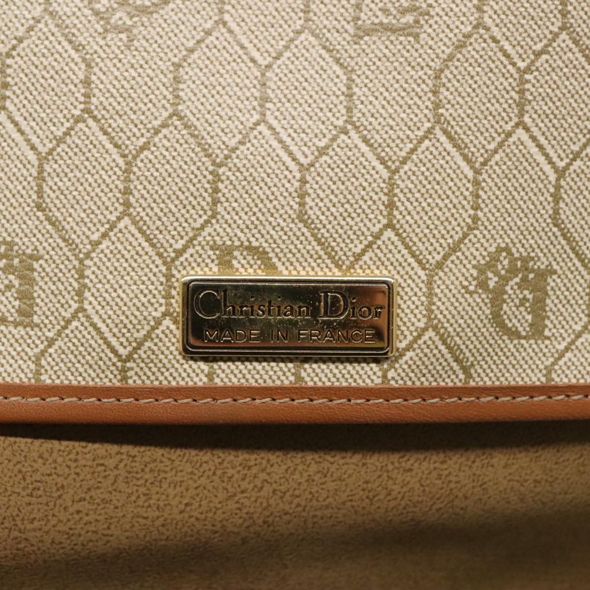 Dior Honeycomb Beige Canvas Shoulder Bag (Pre-Owned) Size ONE SIZE - 16 Thumbnail