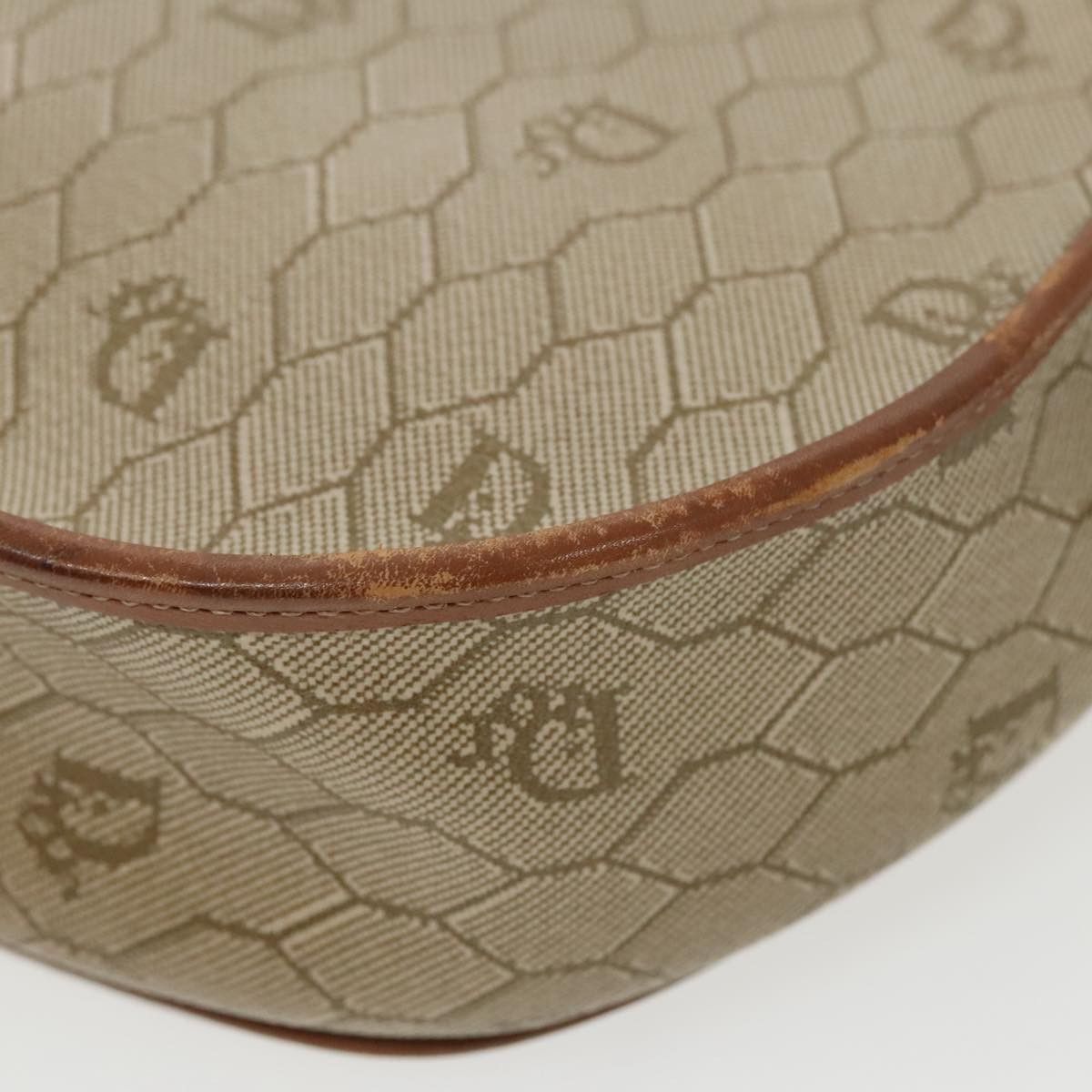 Dior Honeycomb Beige Canvas Shoulder Bag (Pre-Owned) Size ONE SIZE - 12 Thumbnail