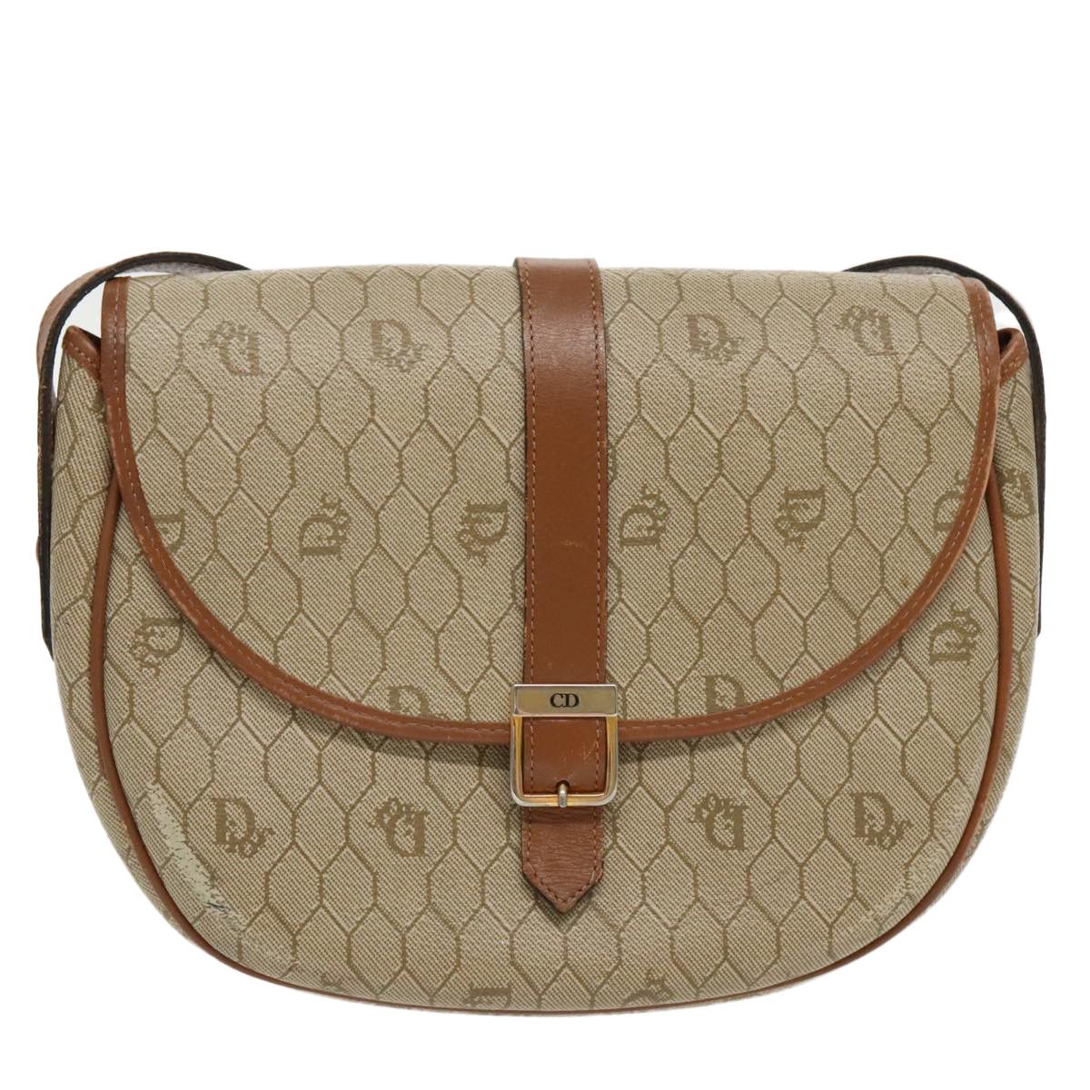 Dior Honeycomb Beige Canvas Shoulder Bag (Pre-Owned) Size ONE SIZE - 2 Thumbnail