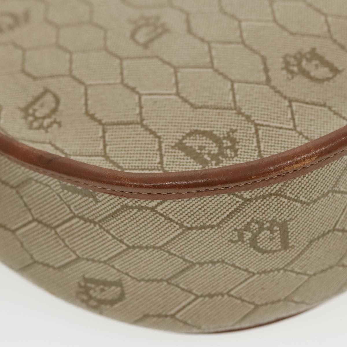 Dior Honeycomb Beige Canvas Shoulder Bag (Pre-Owned) Size ONE SIZE - 13 Thumbnail