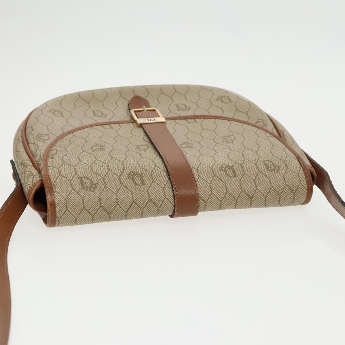 Dior Honeycomb Beige Canvas Shoulder Bag (Pre-Owned) Size ONE SIZE - 6 Thumbnail