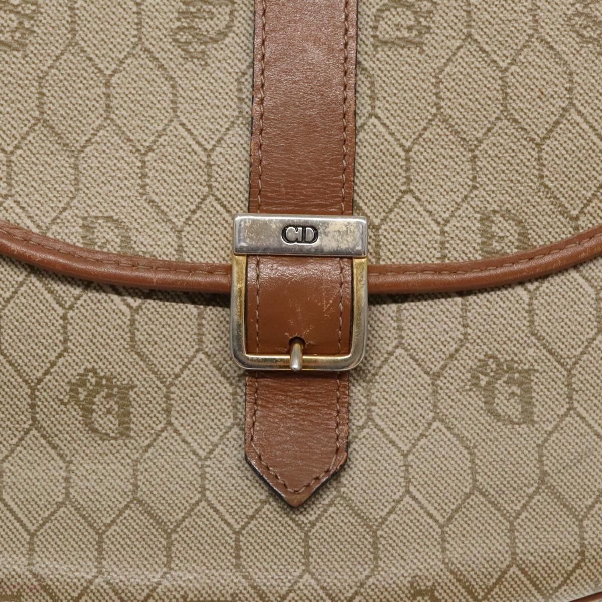 Dior Honeycomb Beige Canvas Shoulder Bag (Pre-Owned) Size ONE SIZE - 14 Thumbnail