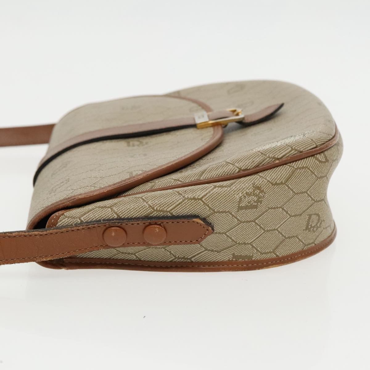 Dior Honeycomb Beige Canvas Shoulder Bag (Pre-Owned) Size ONE SIZE - 5 Thumbnail