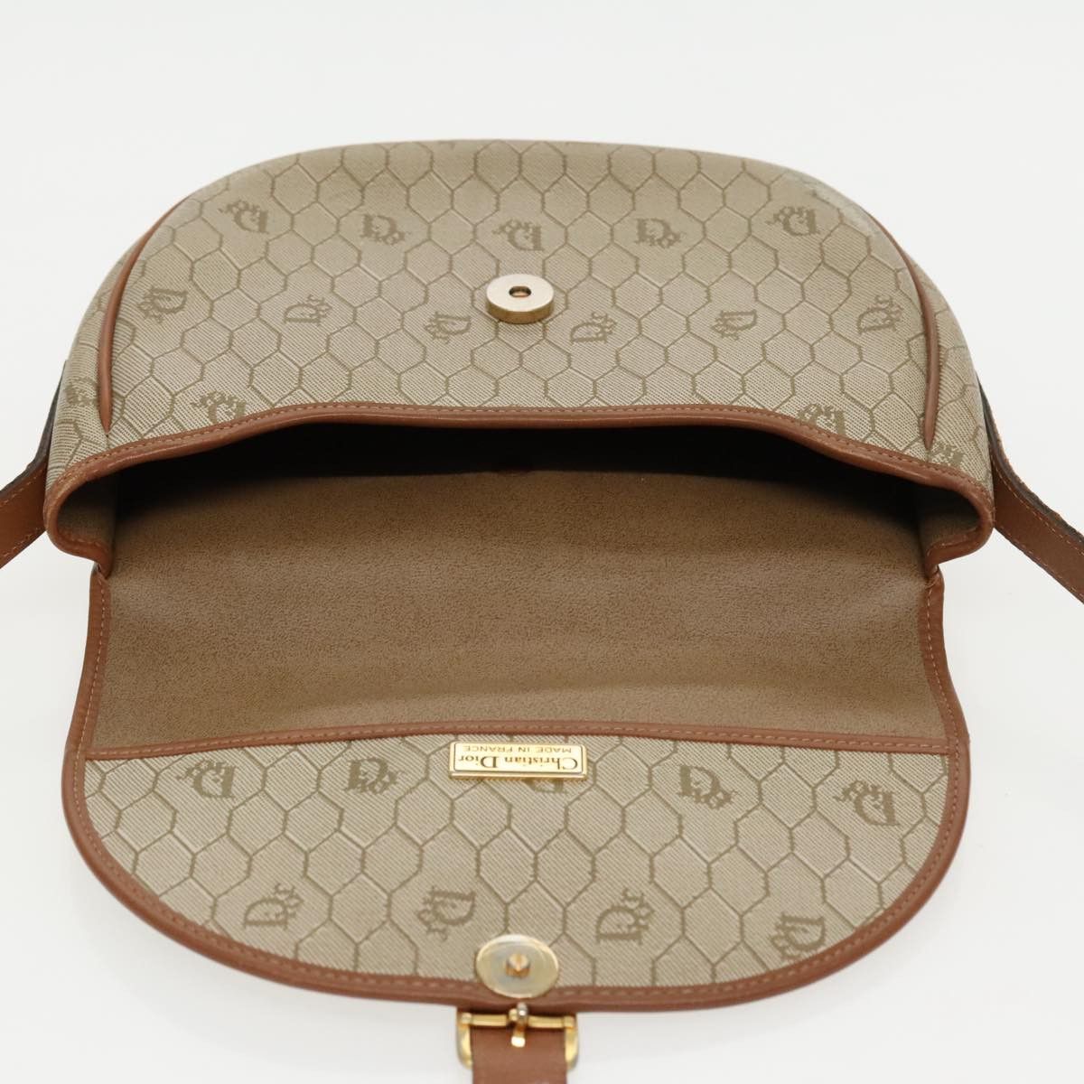 Dior Honeycomb Beige Canvas Shoulder Bag (Pre-Owned) Size ONE SIZE - 15 Thumbnail