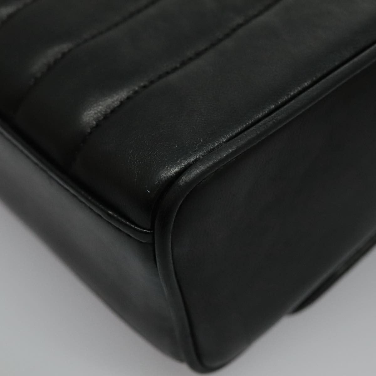 Chanel Mademoiselle Black Leather Shoulder Bag (Pre-Owned) Size ONE SIZE - 10 Thumbnail