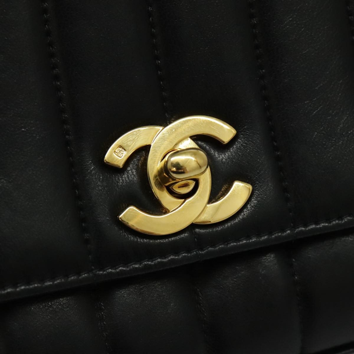 Chanel Mademoiselle Black Leather Shoulder Bag (Pre-Owned) Size ONE SIZE - 15 Thumbnail