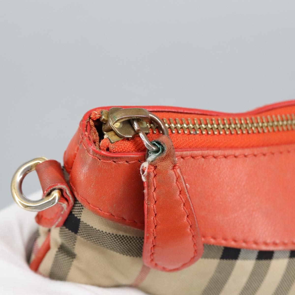 Burberry Haymarket Beige Canvas Shoulder Bag (Pre-Owned) Size ONE SIZE - 12 Thumbnail