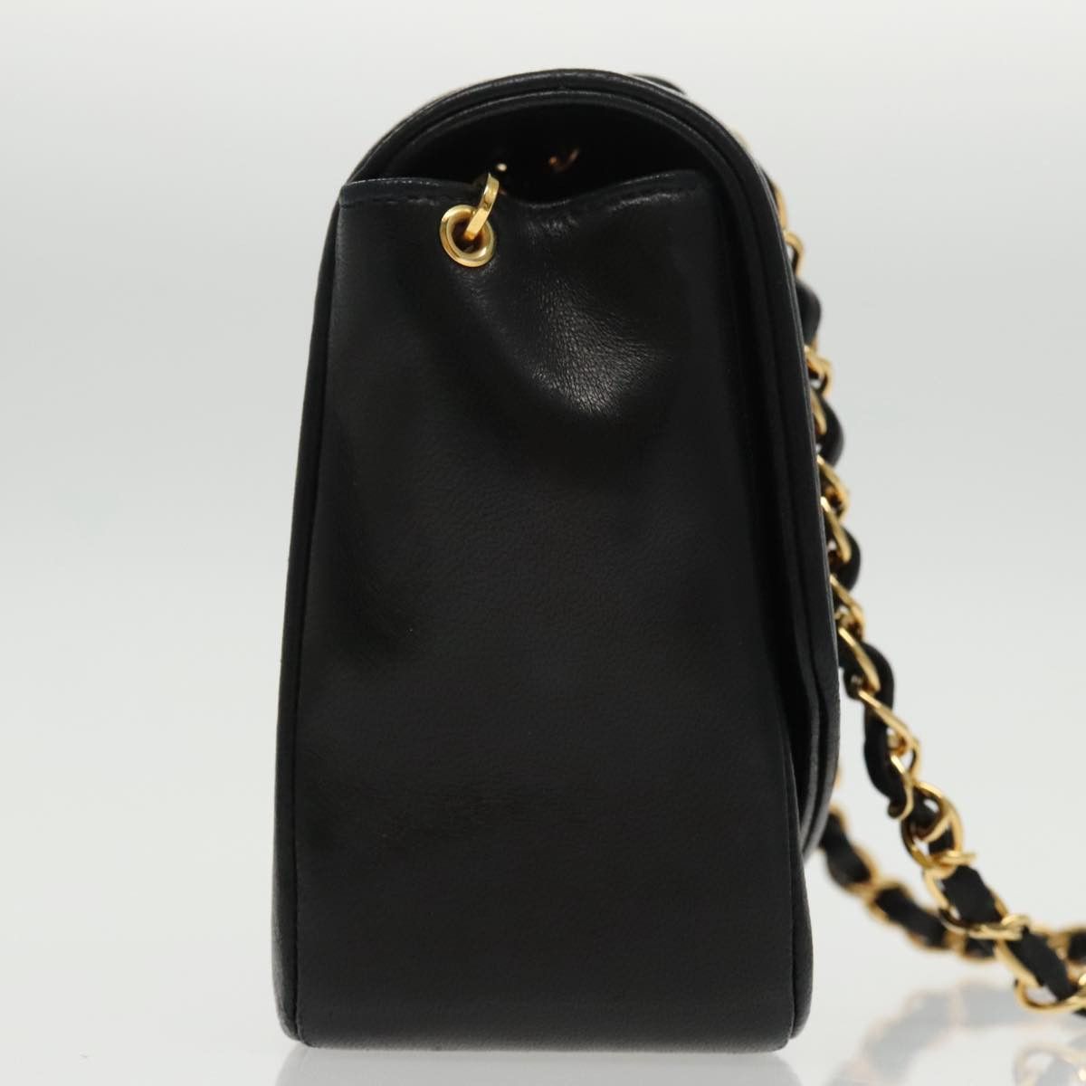 Chanel Diana Black Leather Shoulder Bag (Pre-Owned) Size ONE SIZE - 4 Thumbnail