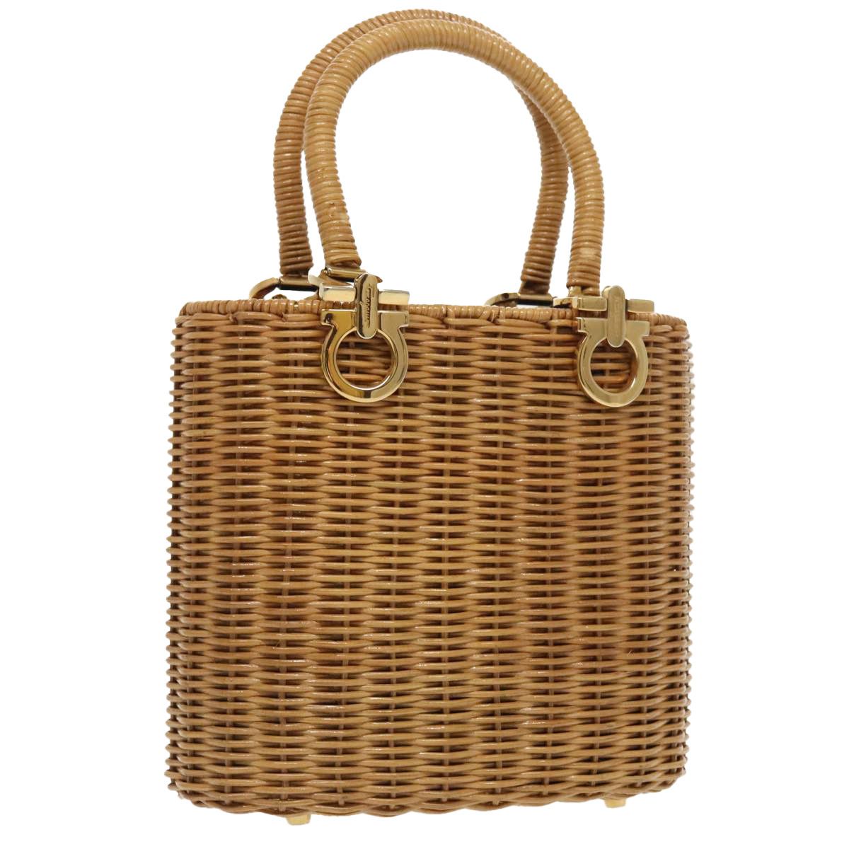 Salvatore Ferragamo Gancini Beige Synthetic Handbag (Pre-Owned) Size ONE SIZE - 17 Thumbnail