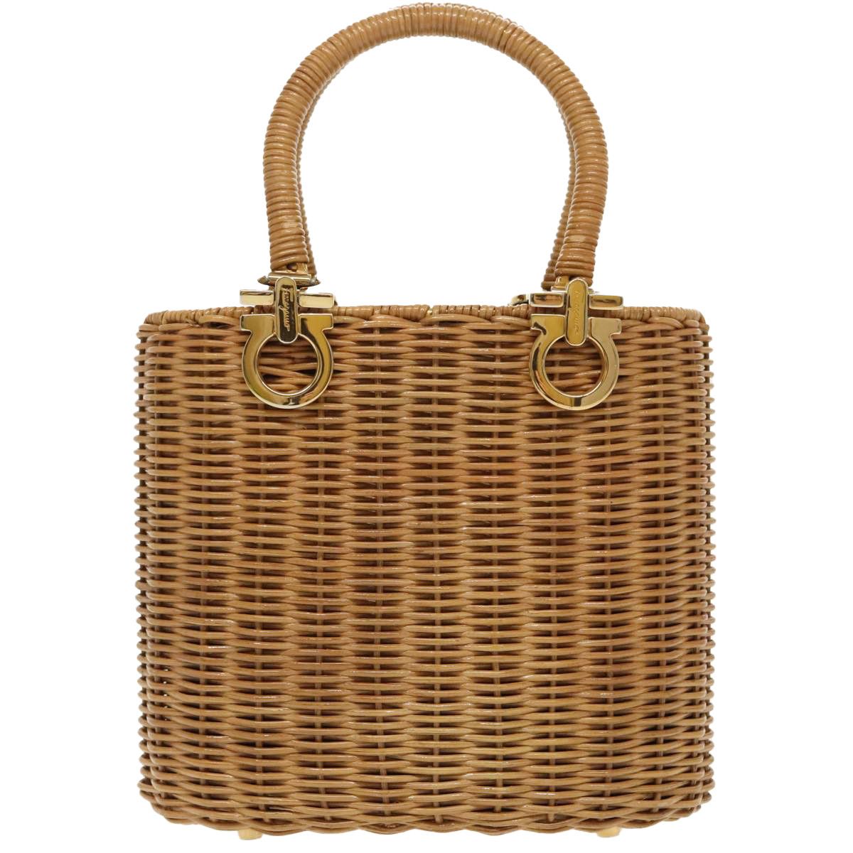 Salvatore Ferragamo Gancini Beige Synthetic Handbag (Pre-Owned) Size ONE SIZE - 2 Thumbnail