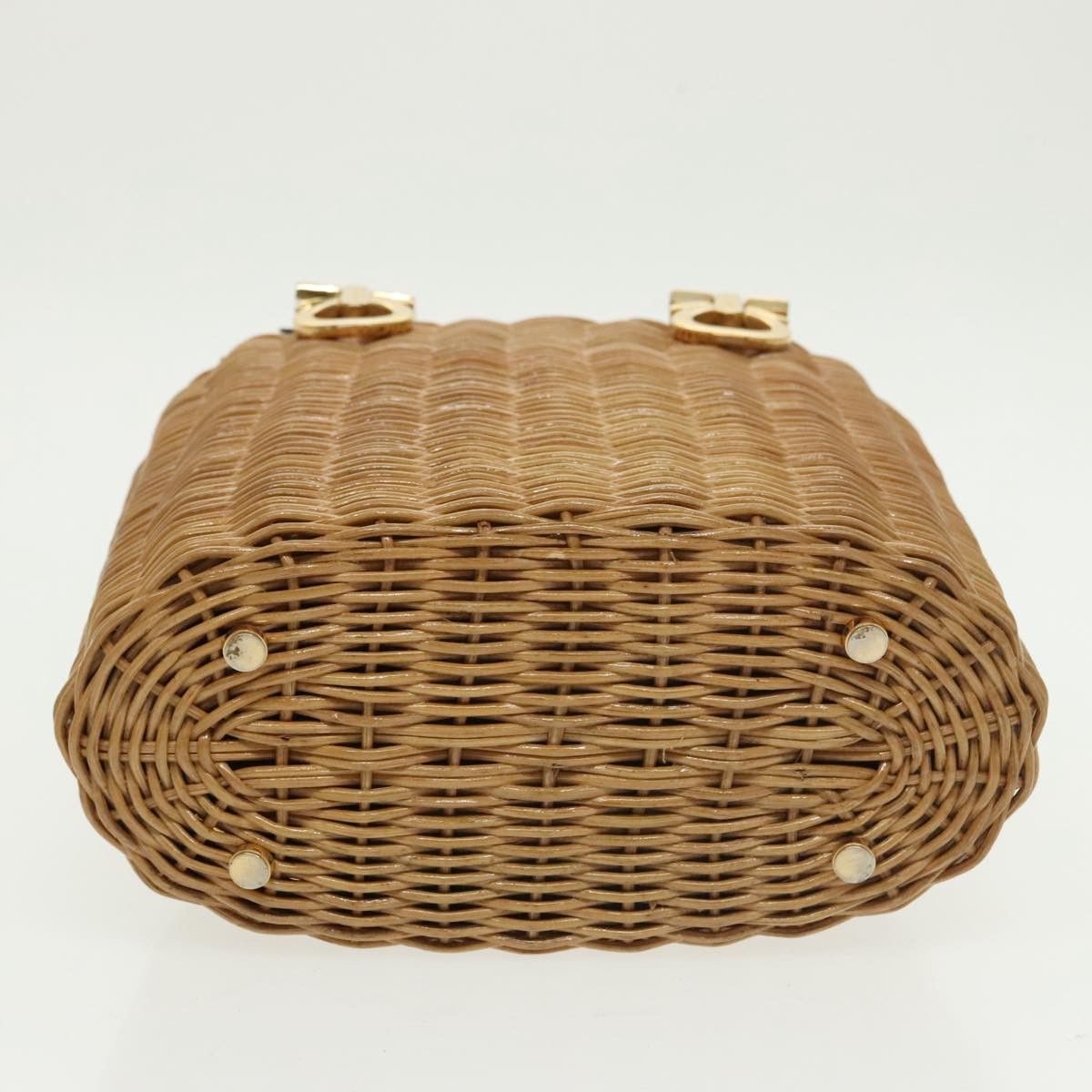 Salvatore Ferragamo Gancini Beige Synthetic Handbag (Pre-Owned) Size ONE SIZE - 18 Thumbnail