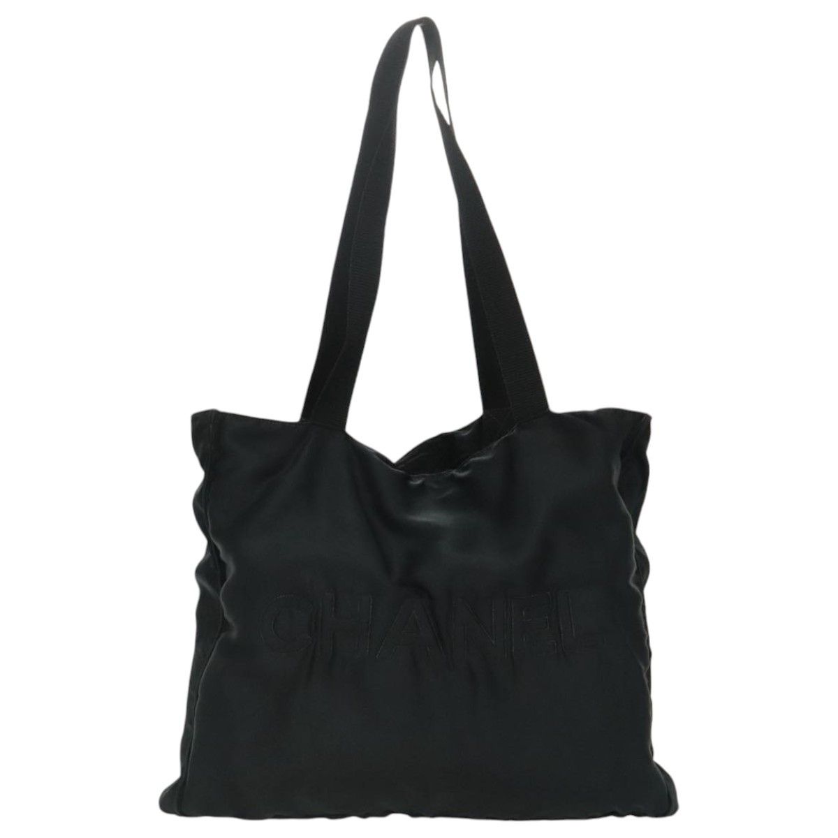 Chanel Cc Black Silk Tote Bag (Pre-Owned) Size ONE SIZE - 2 Thumbnail