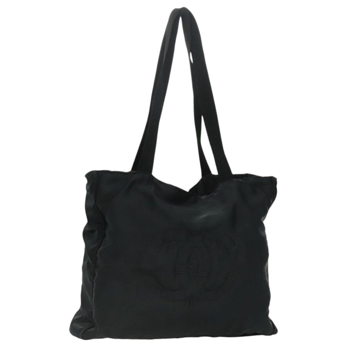 Chanel Cc Black Silk Tote Bag (Pre-Owned) Size ONE SIZE - 7 Thumbnail