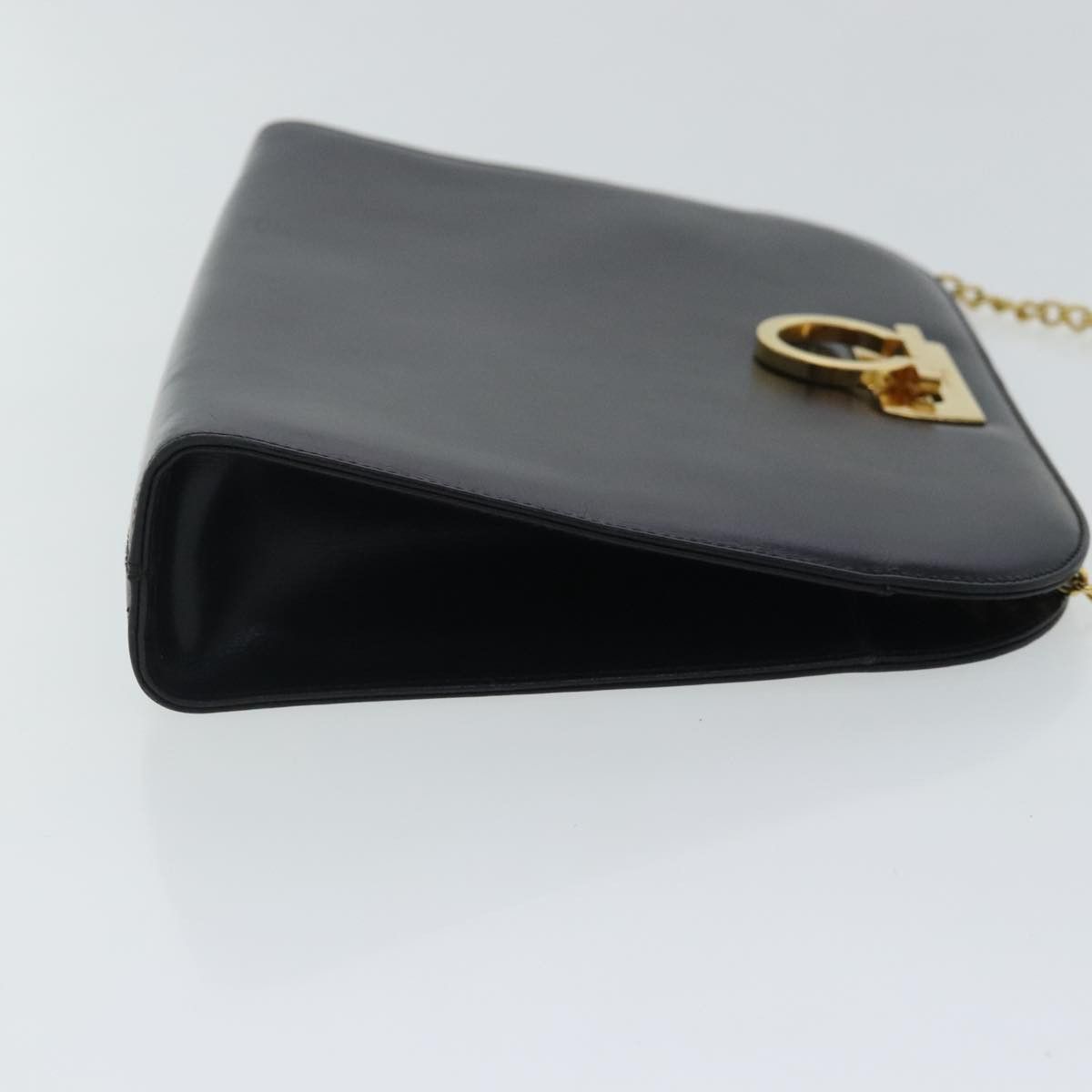 Salvatore Ferragamo Gancini Black Leather Shoulder Bag (Pre-Owned) Size ONE SIZE - 4 Thumbnail
