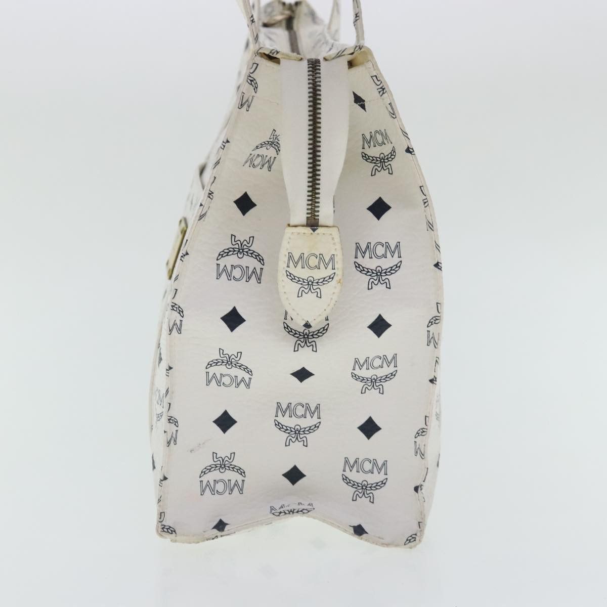 MCM Visetos White Canvas Tote Bag (Pre-Owned) Size ONE SIZE - 4 Thumbnail