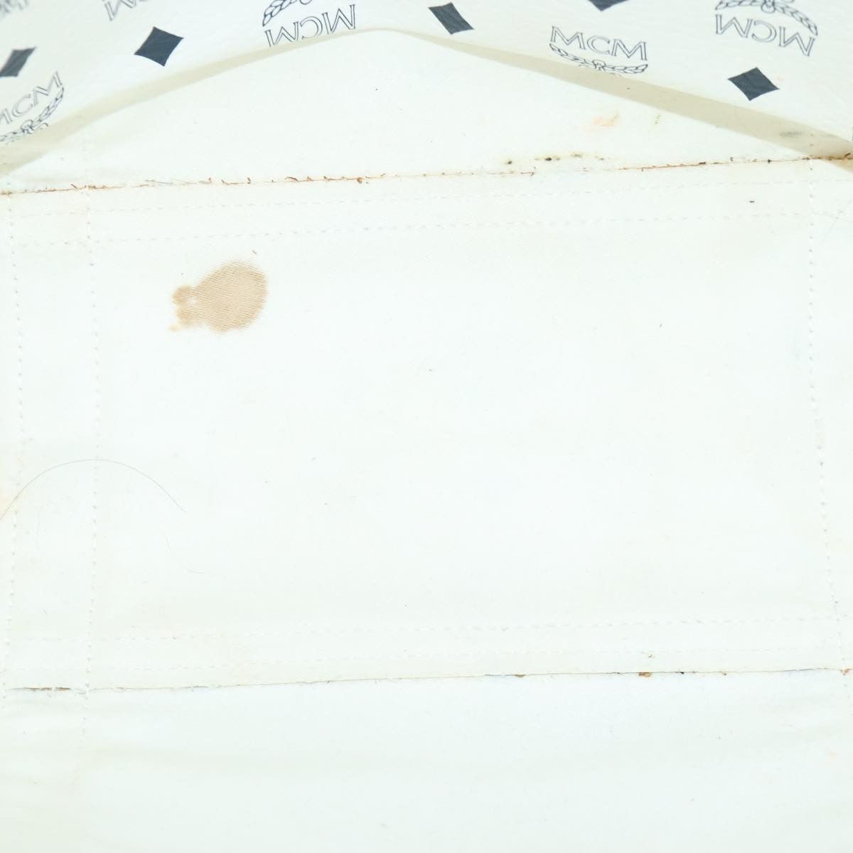MCM Visetos White Canvas Tote Bag (Pre-Owned) Size ONE SIZE - 12 Thumbnail