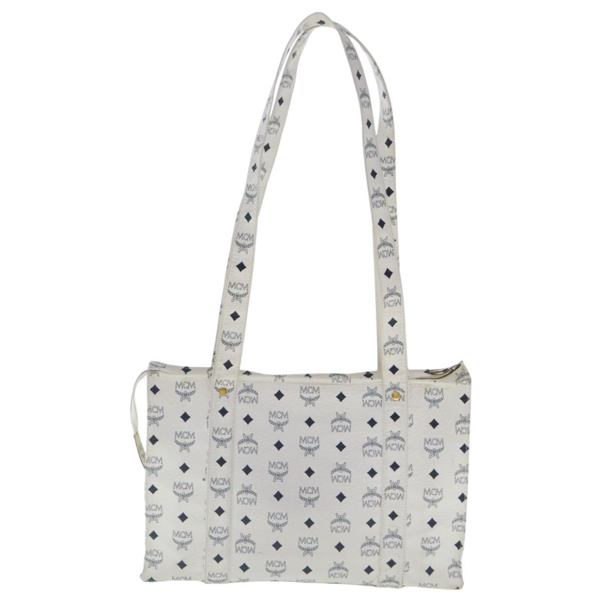 MCM Visetos White Canvas Tote Bag (Pre-Owned) Size ONE SIZE - 2 Thumbnail