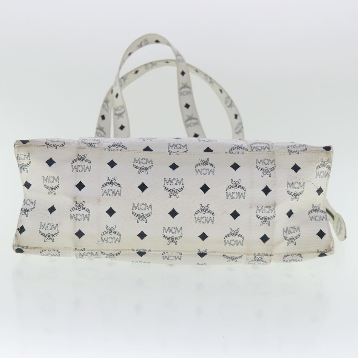 MCM Visetos White Canvas Tote Bag (Pre-Owned) Size ONE SIZE - 18 Thumbnail