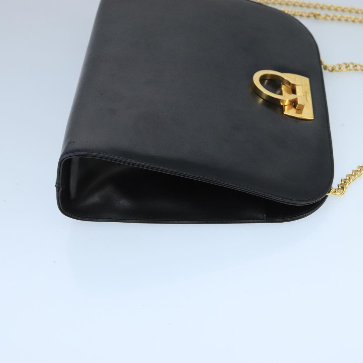 Salvatore Ferragamo Gancini Black Leather Shoulder Bag (Pre-Owned) Size ONE SIZE - 5 Thumbnail