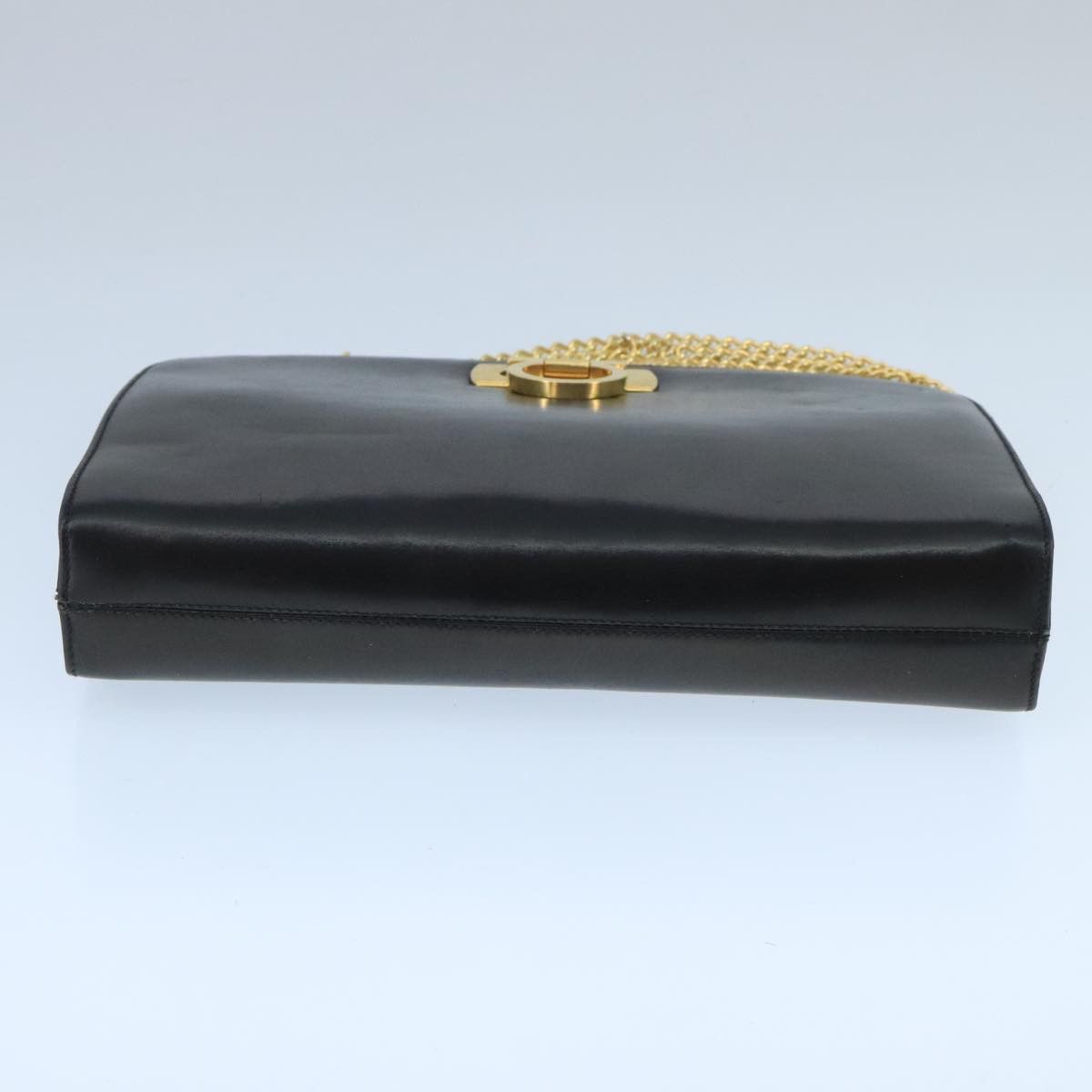 Salvatore Ferragamo Gancini Black Leather Shoulder Bag (Pre-Owned) Size ONE SIZE - 9 Thumbnail