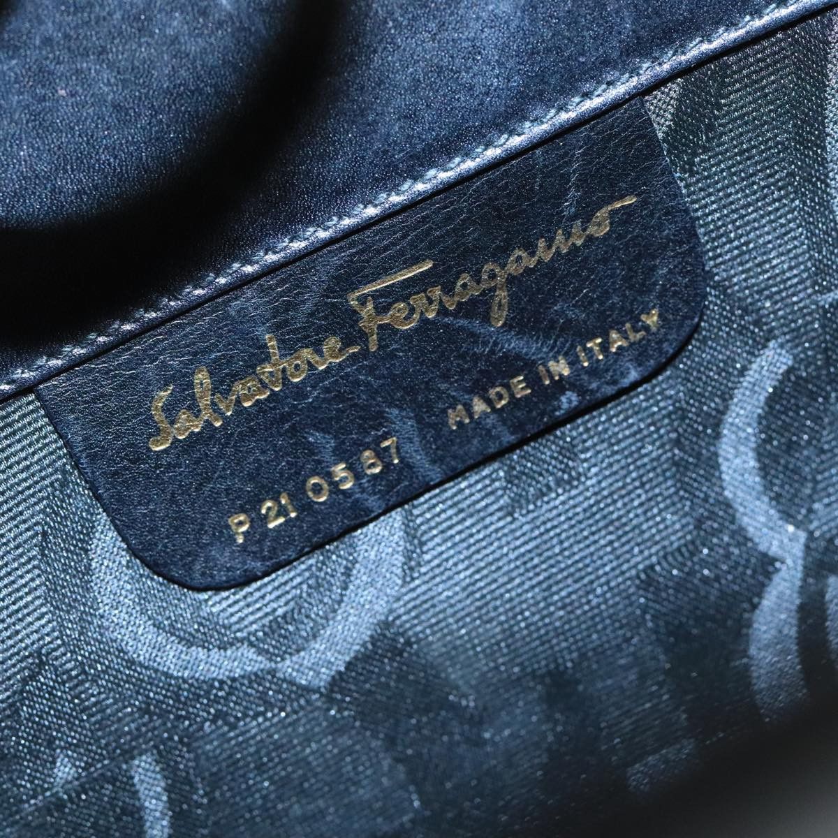 Salvatore Ferragamo Gancini Black Leather Shoulder Bag (Pre-Owned) Size ONE SIZE - 18 Thumbnail