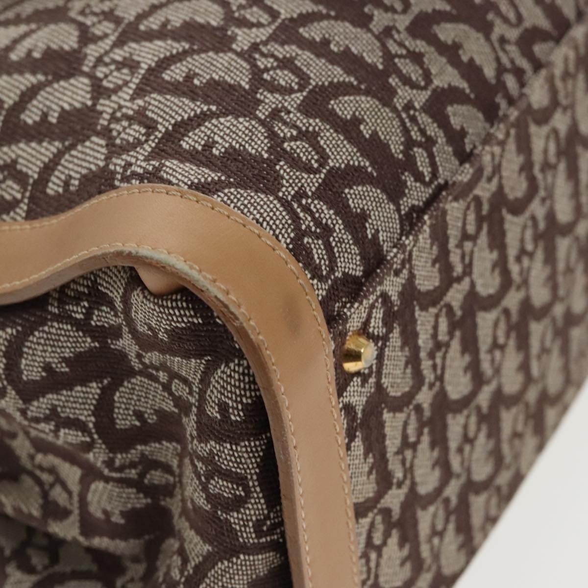 Dior Trotter Brown Canvas Handbag (Pre-Owned) Size ONE SIZE - 11 Thumbnail