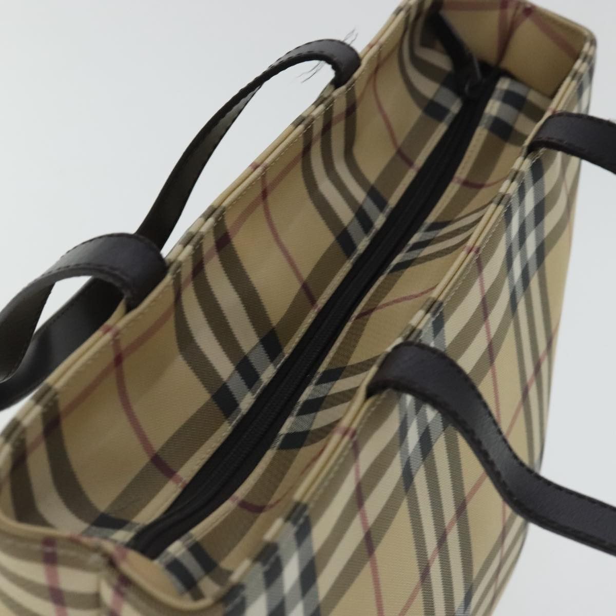 Burberry Nova Check Beige Canvas Tote Bag (Pre-Owned) Size ONE SIZE - 15 Thumbnail