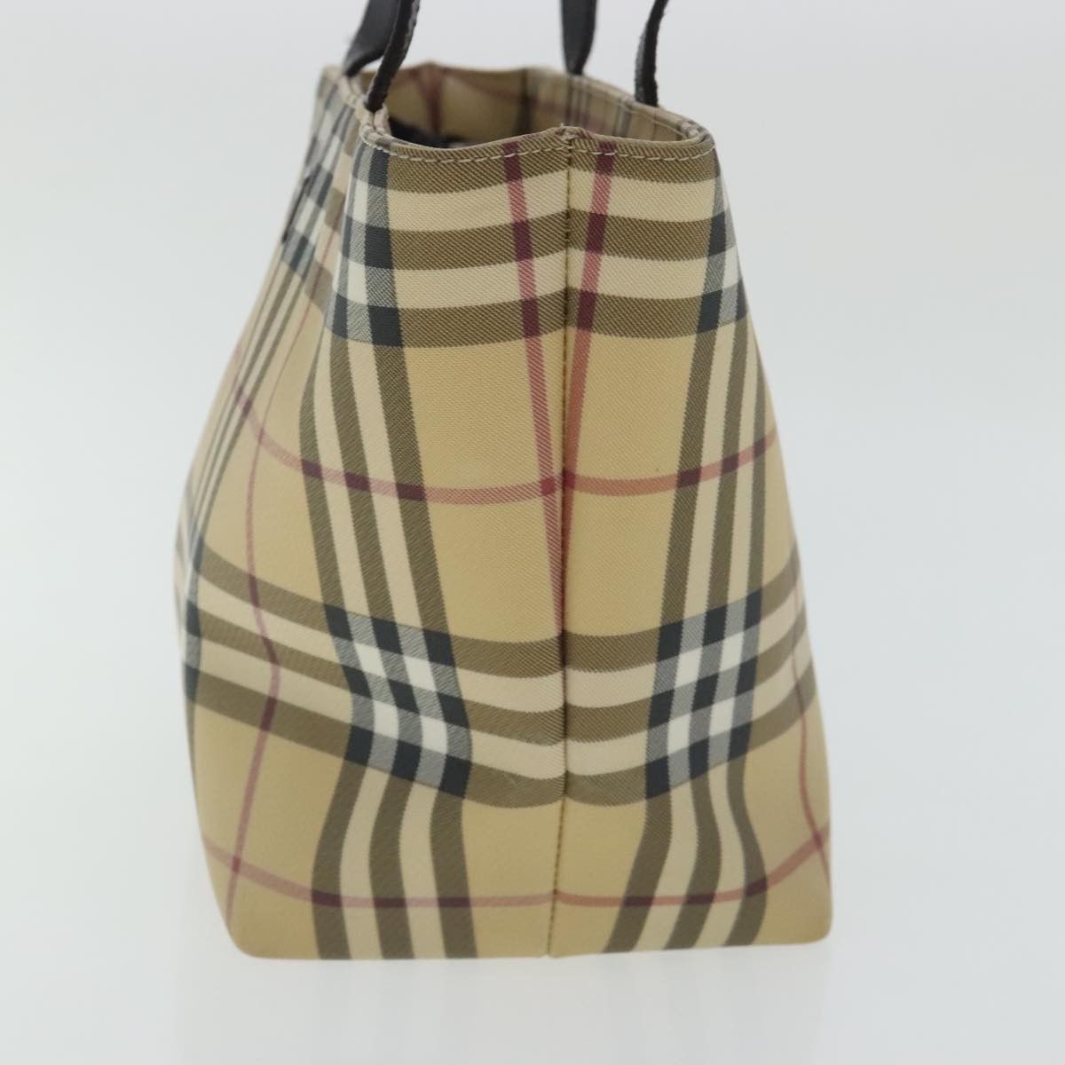 Burberry Nova Check Beige Canvas Tote Bag (Pre-Owned) Size ONE SIZE - 4 Thumbnail
