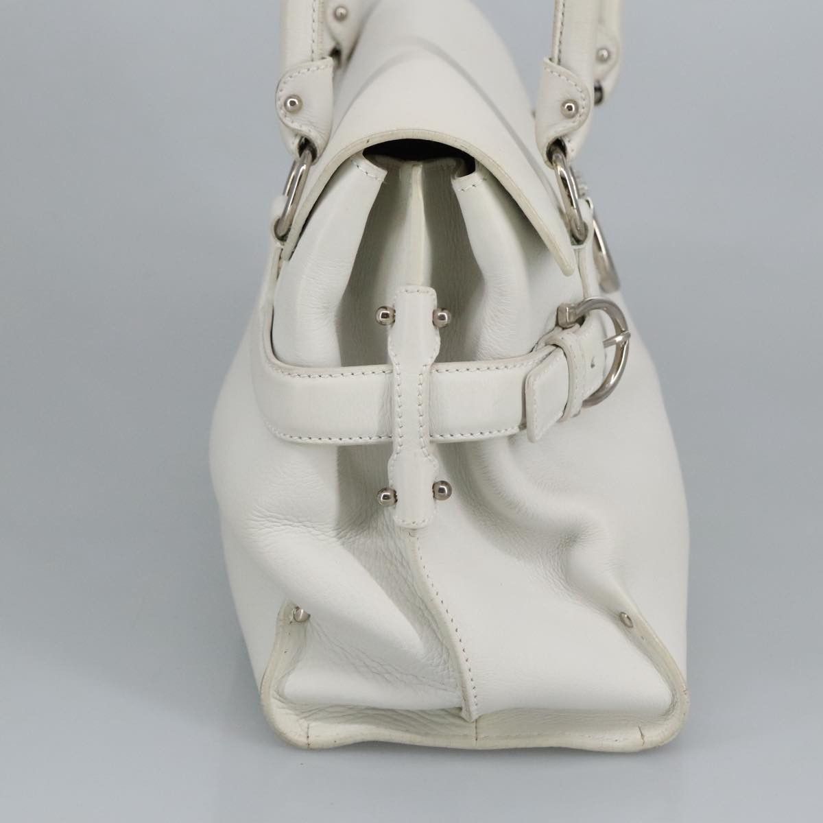 Salvatore Ferragamo White Leather Shoulder Bag (Pre-Owned) Size ONE SIZE - 4 Thumbnail
