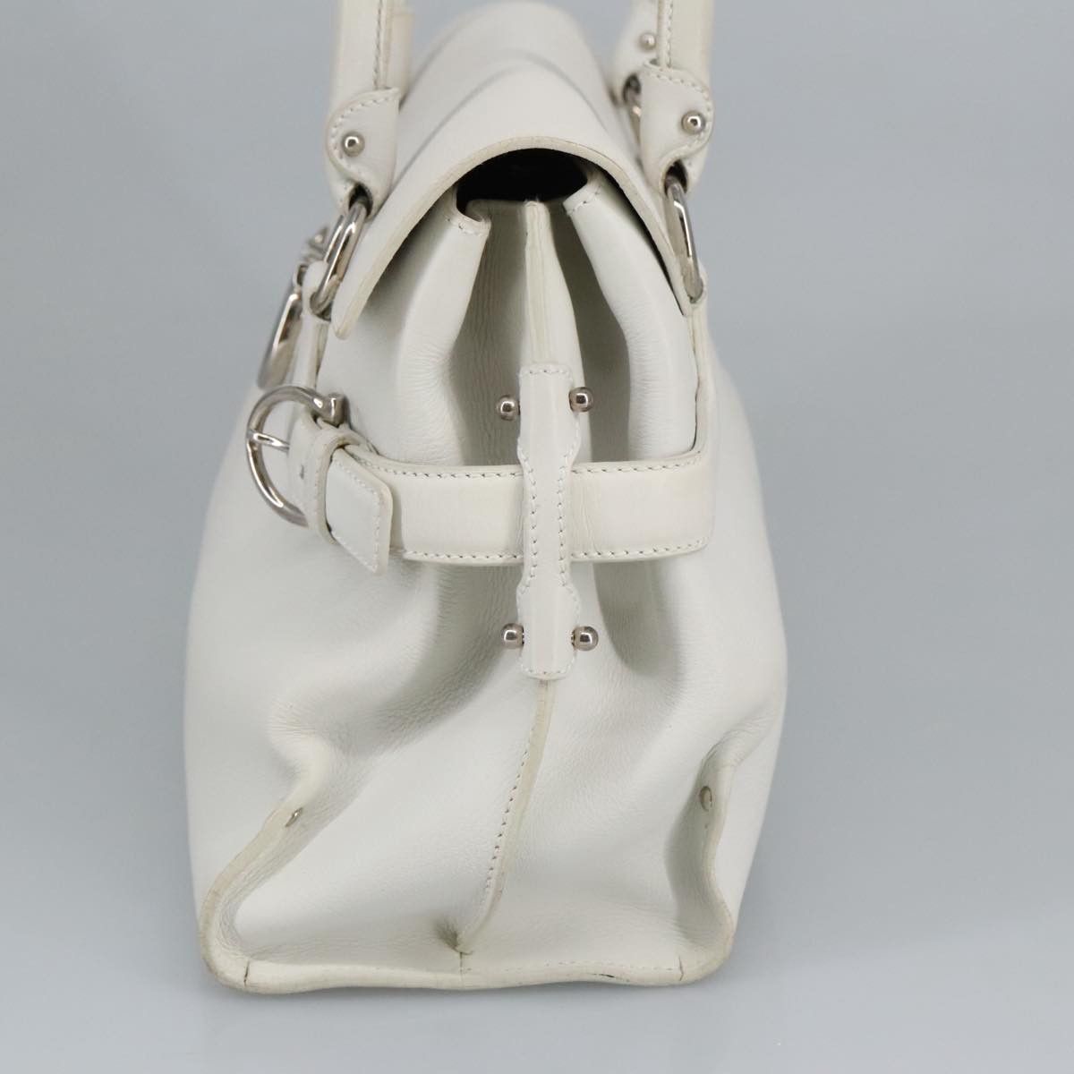 Salvatore Ferragamo White Leather Shoulder Bag (Pre-Owned) Size ONE SIZE - 5 Thumbnail