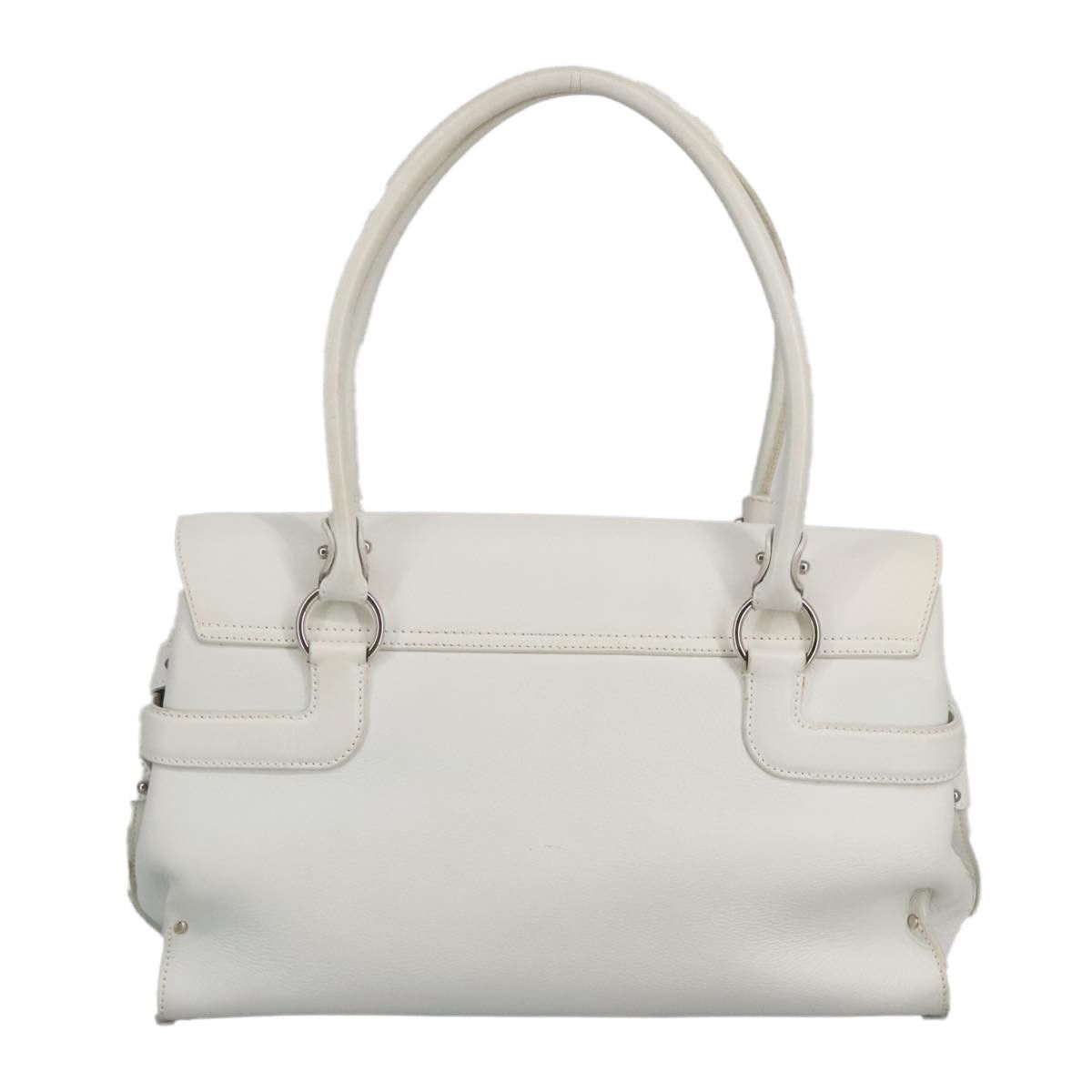 Salvatore Ferragamo White Leather Shoulder Bag (Pre-Owned) Size ONE SIZE - 3 Thumbnail