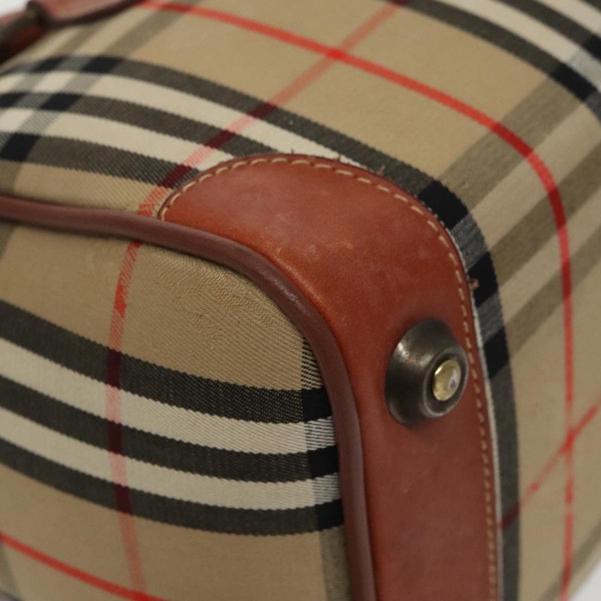 Burberry Nova Check Beige Canvas Handbag (Pre-Owned) Size ONE SIZE - 16 Thumbnail