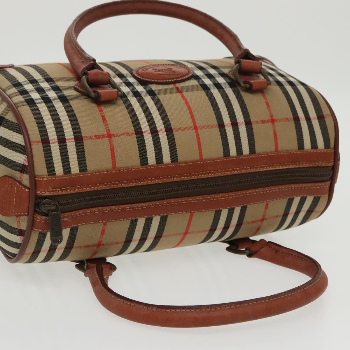 Burberry Nova Check Beige Canvas Handbag (Pre-Owned) Size ONE SIZE - 14 Thumbnail