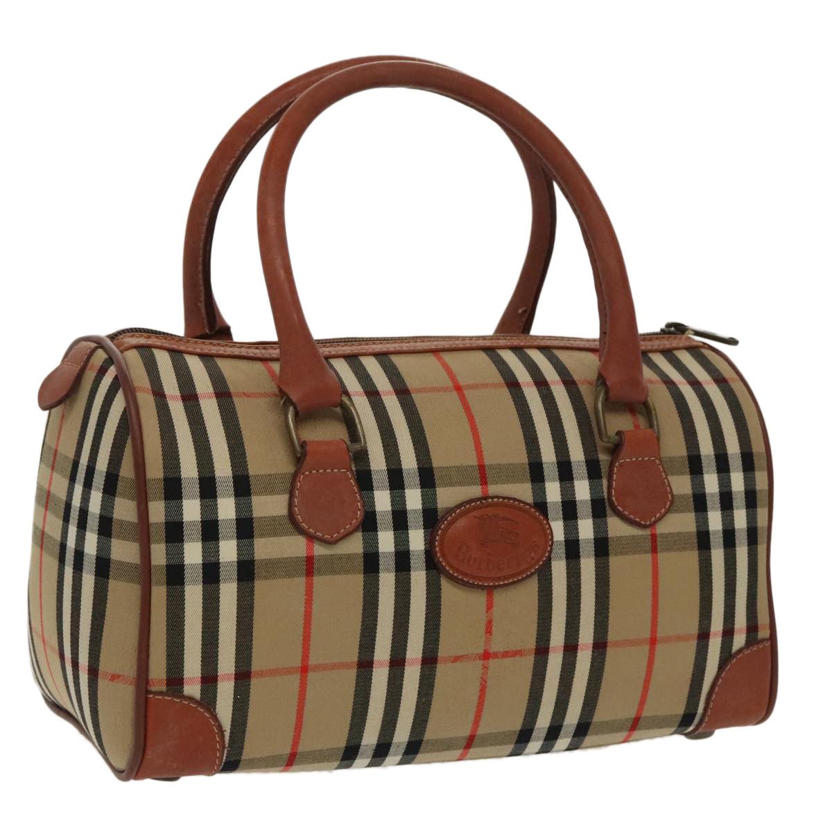 Burberry Nova Check Beige Canvas Handbag (Pre-Owned) Size ONE SIZE - 12 Thumbnail