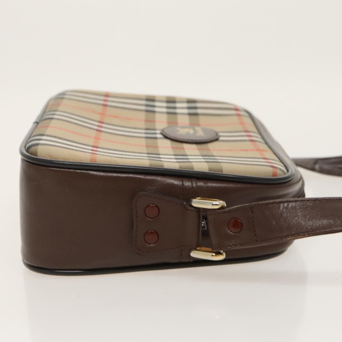 Burberry Nova Check Beige Canvas Shoulder Bag (Pre-Owned) Size ONE SIZE - 3 Thumbnail