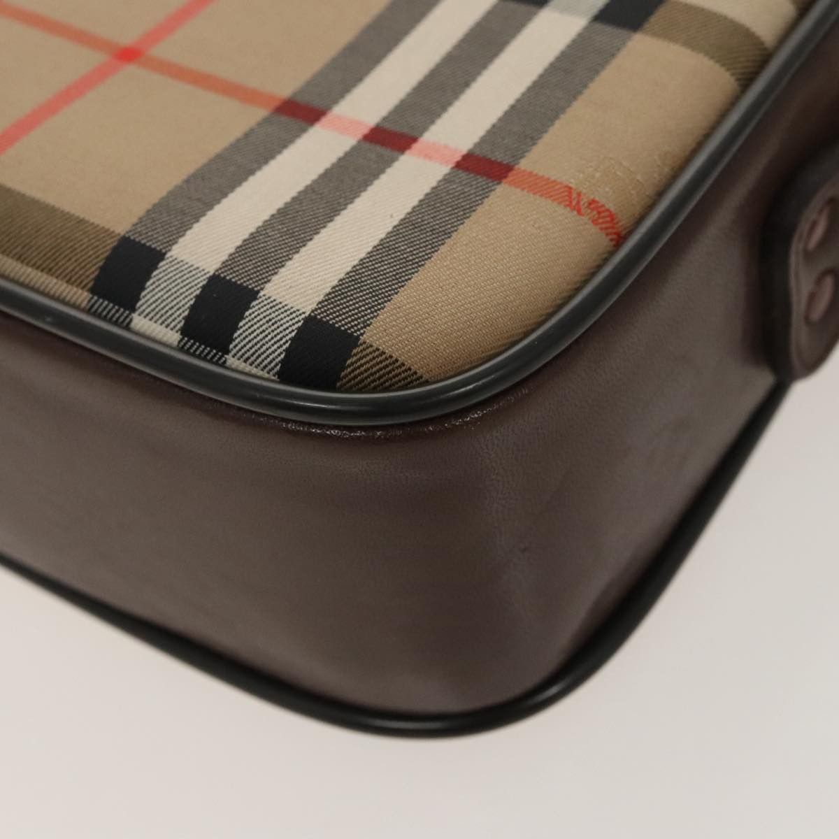 Burberry Nova Check Beige Canvas Shoulder Bag (Pre-Owned) Size ONE SIZE - 10 Thumbnail