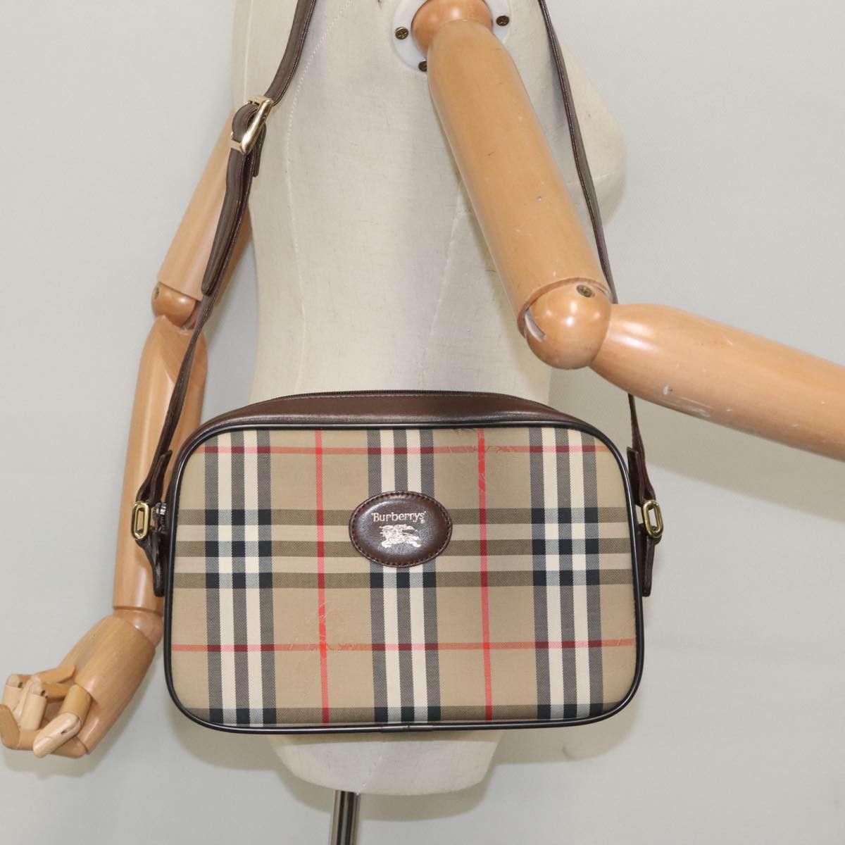 Burberry Nova Check Beige Canvas Shoulder Bag (Pre-Owned) Size ONE SIZE - 17 Thumbnail
